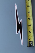 Lightning Bolt Surfboards Clear Black Red Gerry Lopez OG Vintage Surfing STICKER