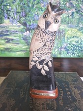 Vintage Owl Statue Intricately