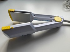 BaByliss 4 x 4 Hair Crimpers; 3 different plate settings. White & yellow, VGC.