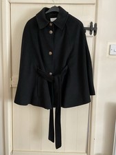 Monsoon Black Wool Cape Jacket