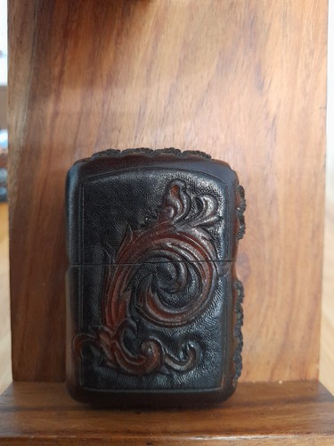 Zippo custom hand made leather