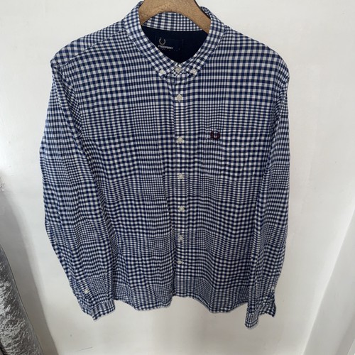 Fred perry blue white gingham - blue,