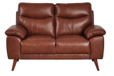 SOFAINSTORE Elliston Genuine Leather Tan Brown 2 Seater Sofa – Premium Comfort