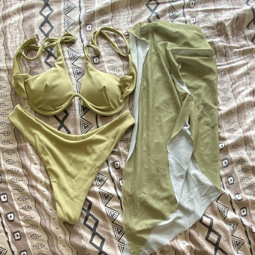 Women piece green ribbed - women’s, 3-piece
