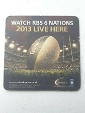 Vintage GUINNESS - MADE of MORE - Watch The Match Cat No'1861 Beer mat / Coaster