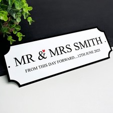 Personalised Street Signs Mr &