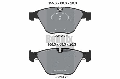 Front brake pad set - front, disc
