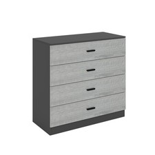 Modern Black 4 Drawer Chest