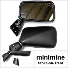 Classic Mini Standard Door Mirror Black Plastic 1980 Onwards JPC9848 JPC9849