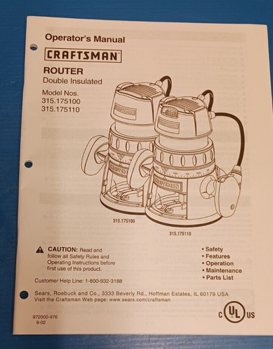 Operator part manual - operator, &