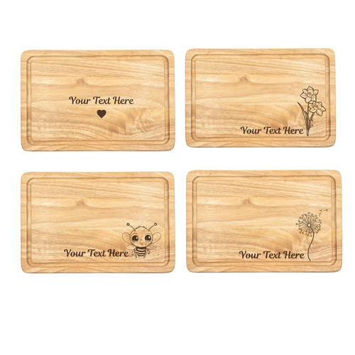 Personalised wooden chopping - wooden,