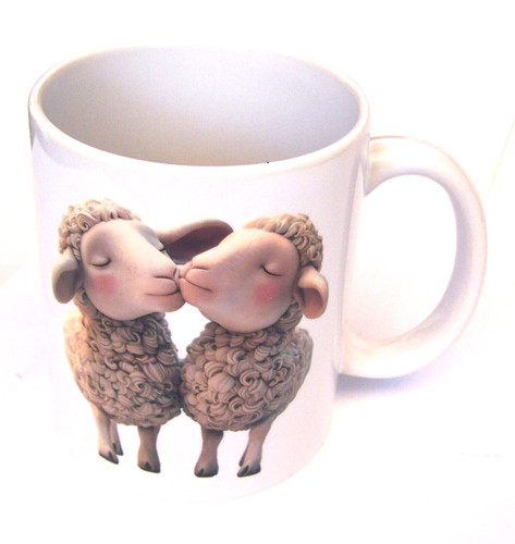Two lovely sheep ceramic - two,