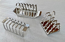 3 vintage Toast Racks - 2x Olde Hall & 1x Lifespan - stainless steel