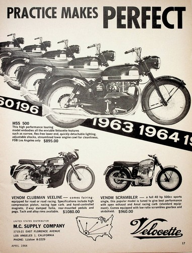 1964 velocette venom - velocette, clubman