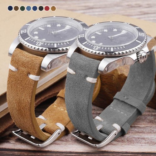 Suede leather watch strap - suede,