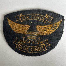 Vintage US Air Force Blue Light Group Cloth Badge Insignia Special Forces -used