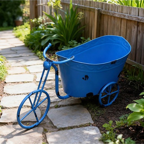Tricycle planter decorative - planter,