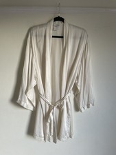 La Senza Lingerie - 100% Silk- Short  Dressing Gown/Robe w/ Belt -VGC- Size S/M 