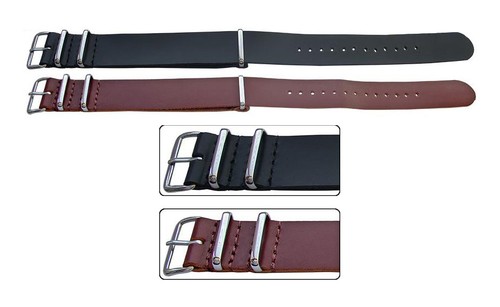Smooth leather watch strap - smooth,