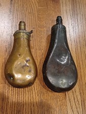 Pair of old Powder Flasks. For