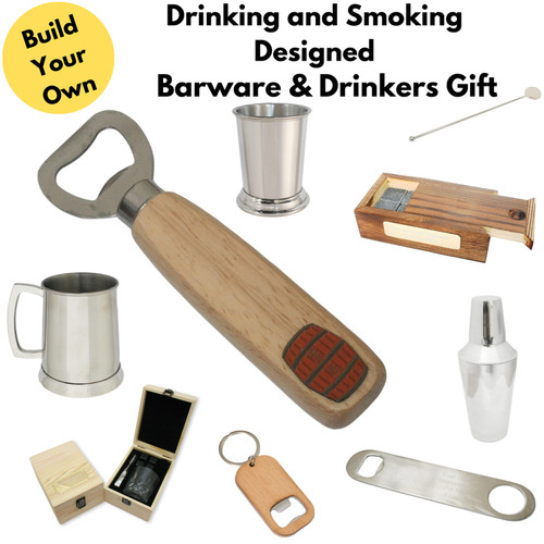 Drinking and smoking barware - and,