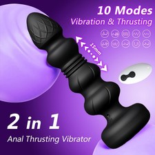 Thrusting Anal Butt Plug Dildo