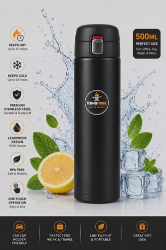 Stainless steel vacuum flask - stainless,