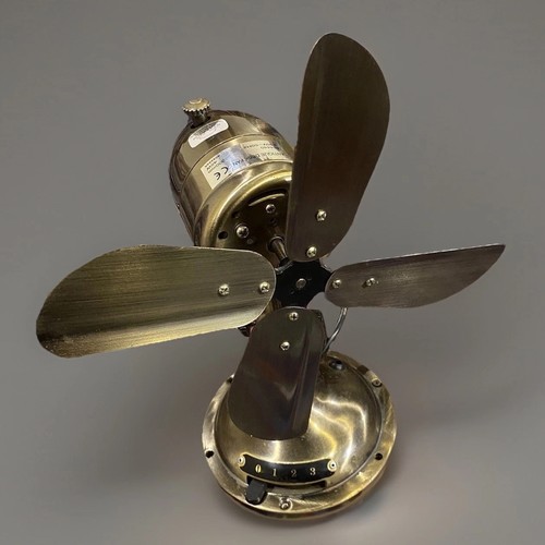 Modern antique brass desk fan - antique,