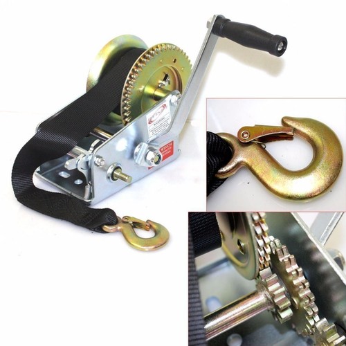 Dual gear 2500lbs hand winch - 2500lbs,