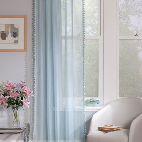 Home curtains voile pom - curtains,