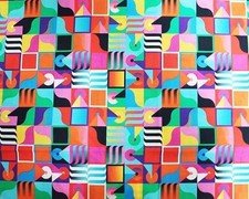 Graphic Patterns Cotton Fabric