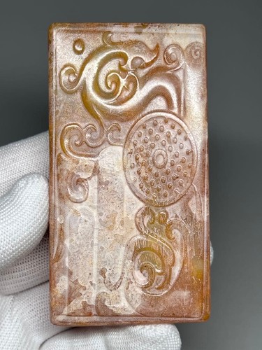 Chinese jade netsuke dragon - jade,