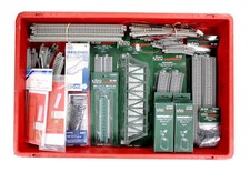 VARIOUS BRANDS 'N' GAUGE LOT OF ASSORTED STRAIGHT/CURVED TRACK & ACCESSORIES