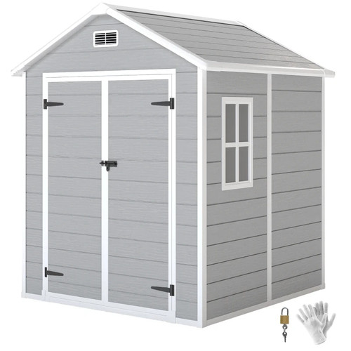 5ft resin garden shed with - 5ft,