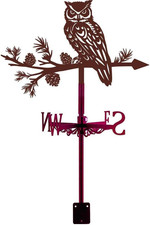 SUPERDANT Owl Weather Vane for Roof Mount Vintage Animal Weathervanes... 