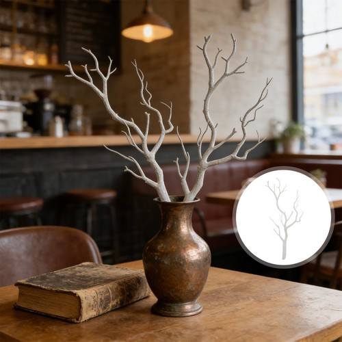2pcs white birch twigs - white,