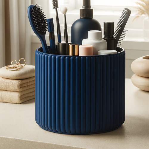 Modern ribbed bathroom - modern,