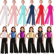 Kids Girls Jazz Dance Jumpsuit