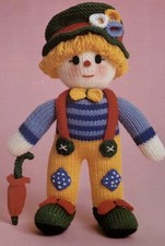 Knitting Pattern Clown Toy -