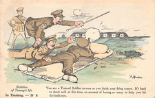 POSTCARD  COMIC SKETCHES OF TOMMY'S LIFE  IN TRAINING   # 8  F   MACKAIN