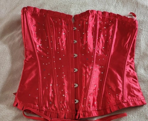 Red basque corset - ,