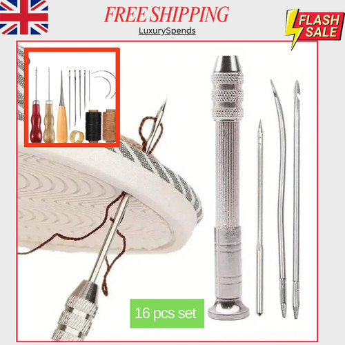 16pcs set leather sewing awl - leather,