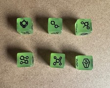 Green Metal Alien Custom Dice