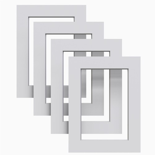 White matt mount - pack, 4
