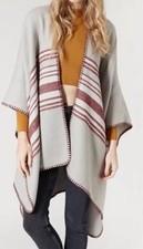 NWT New Topshop Gray Sweater Jacket Wrap  Poncho Blanket Boho