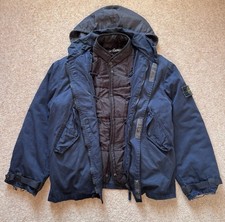 Vintage Stone Island Green Edge Dutch Rope Lined Jacket Medium M Navy Blue Rare