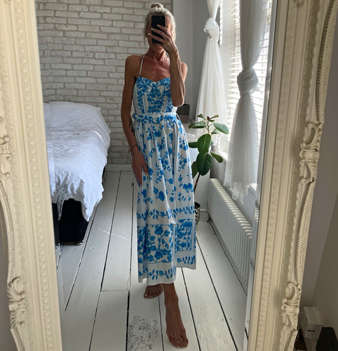 Zara white blue - zara,