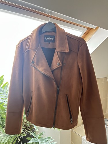 Firetrap faux suede tan biker - firetrap,