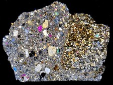 Meteorite NWA 13712 rare Diogenite Achondrite + CRAZY INCLUSION !!! Thin Section