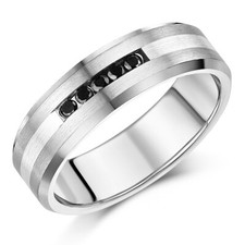 7mm Engagement Ring Black